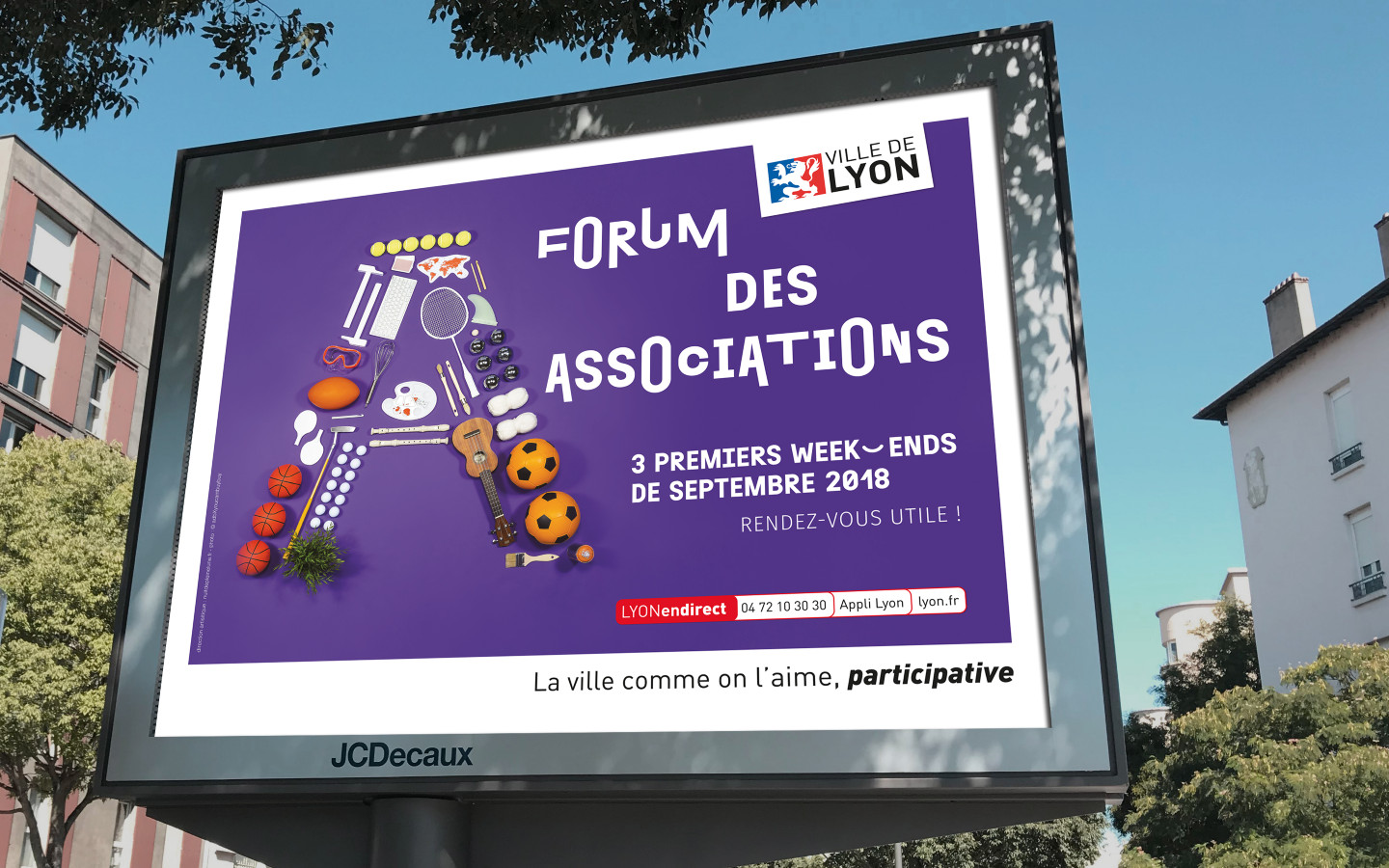 campagne d'affichage 4x3 m forum des associations de la Ville de Lyon 2018