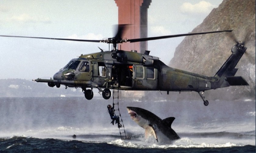 Photo requin hélicoptère fake
